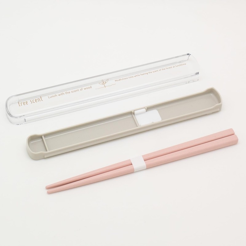 OSK HS-16 Antibacterial Pull Lid Chopsticks Case Set, 7.7 inches
