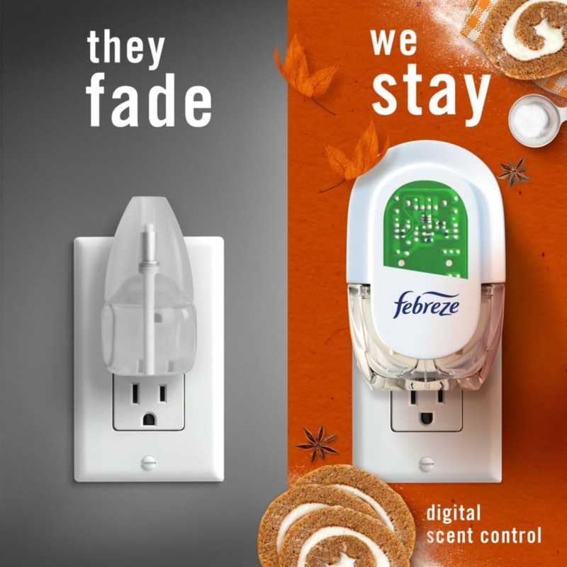 Febreze Plug In Air Freshener, Odor-Fighting Scented Oil Refill, Air