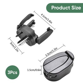 YEVON Golf Ball Retriever for Putter - 3PCS Foldable Golf Ball Picker Upper - Back Saver Claw Grabber Pick Up Tool – Lightweight Portable Accessories for Golfers