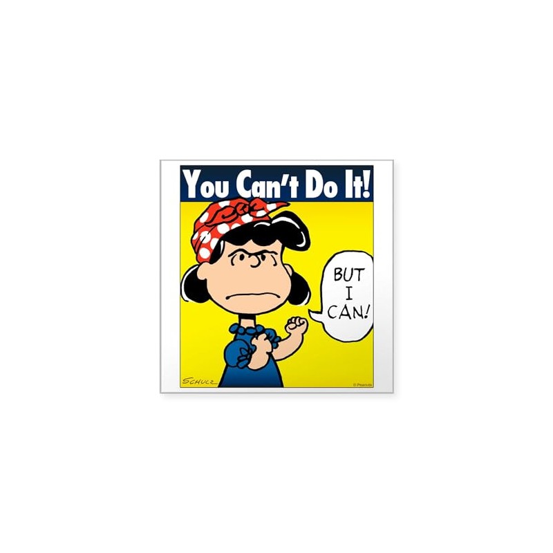 CafePress Lucy The Riveter Square Bumper Sticker Car Decal
