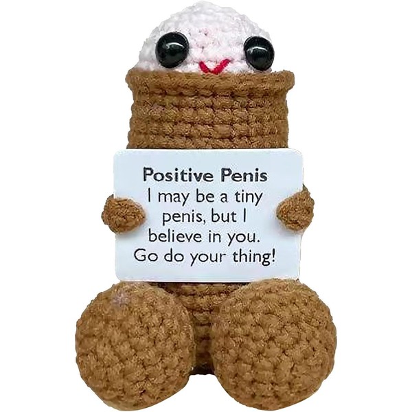 Piegricdiat Mini Funny Positive Potato,Soft Wool Knitting Toy 3 Inch