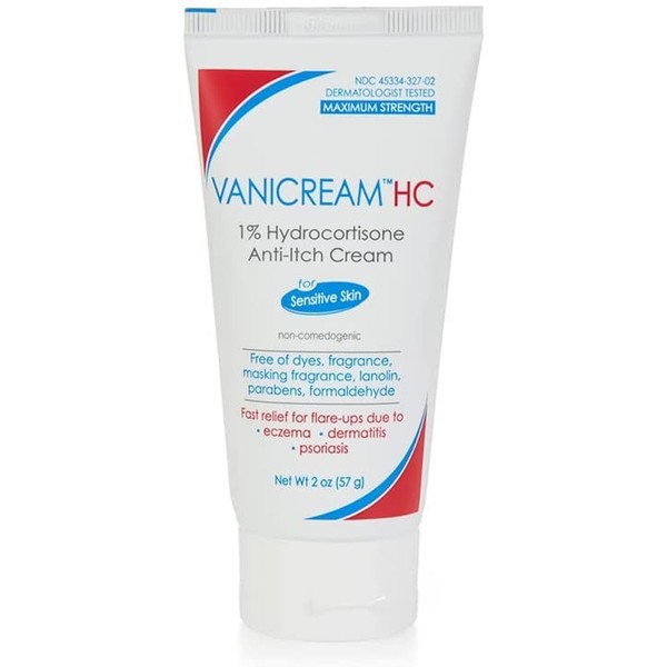 Vanicream HC 1% Hydrocortisone Anti-Itch Cream - 2 oz, Pack of 5