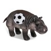 DolliBu Wild Collection Hippo Stuffed Animal with Soccer Ball Plush