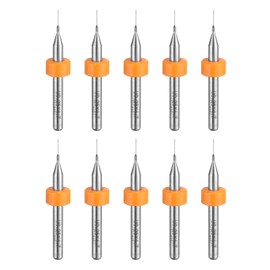 uxcell PCB Drill Bits 0.25mm Tungsten Carbide Rotary Tool Jewelry CNC Engraving Print Circuit Board Micro Drill Bits 1/8 Inch Shank 10 Pcs