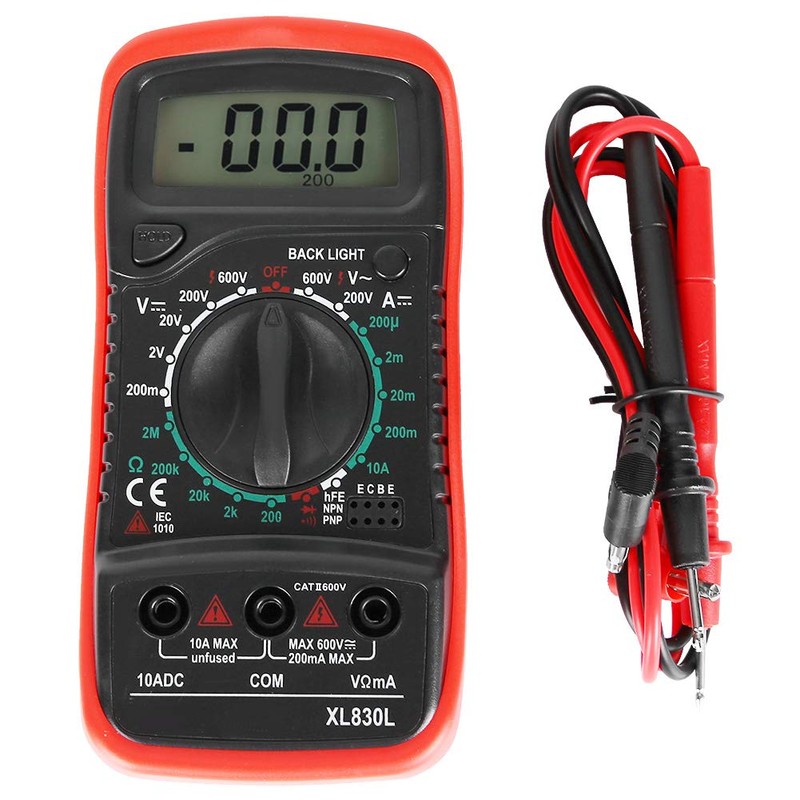 XL830L Handheld LCD Digital Multimeter, Voltmeter, Ammeter, Ohmmeter, Current and