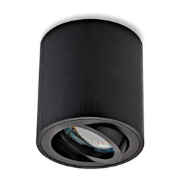 Sweet-LED Surface Light Round Square Includes GU10 5W 450 Lumen 3000K 230V Surface-Mounted Ceiling Light Aluminium Brushed Pivoting Ceiling Lamp