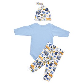 Unique Baby Boy I Love You Latke Hanukkah - Juego de ropa de cama, Amor Latke, 6 meses