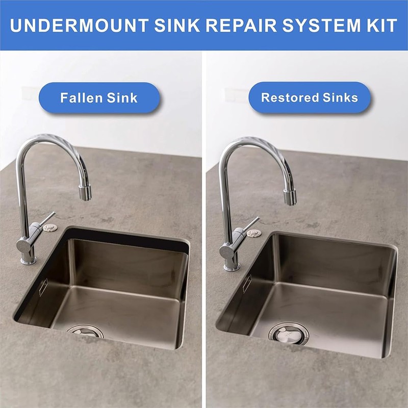 Niciksty 4 Pcs Undermount Sink Brackets for Narrow Cabinet, Undermount