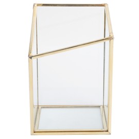 Mini Glass Storage Container Flower Pot Planter Vase Bowl Home Office Plant Display Box