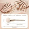 Bisque Series Fan Powder Brush for Setting Makeup Soft Focus