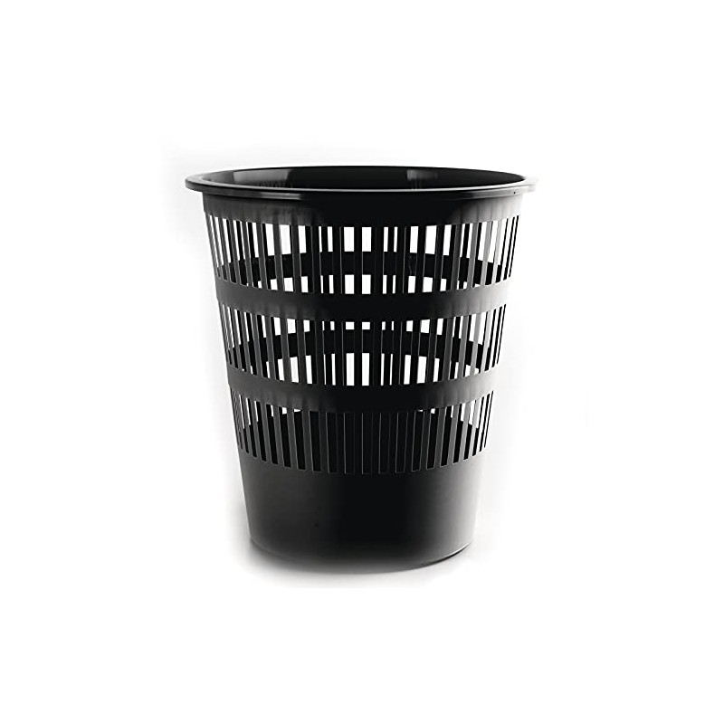 DONAU D306-01 Papierkorb, durchbrochen, 16l, schwarz
