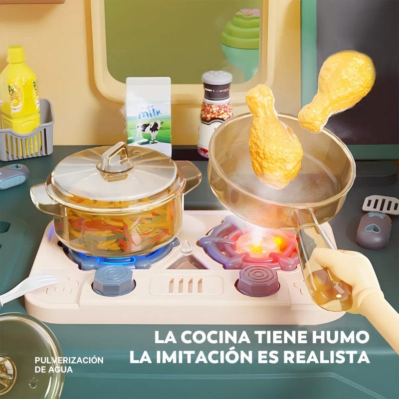 HC Life Cocina De Juguete Infantil Para Niños Luz &