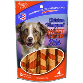 Carolina Prime Pet 45306 Chicken Wrapped Sweet Tater Stix Treat For Dogs ( 1 Pouch), One Size