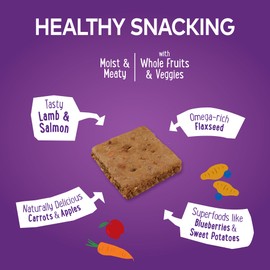 Wellness Rewarding Life Grain-Free Soft Dog Treats (Previously Wellbites), Made in USA with Natural Ingredients, Ideal for Training (Lamb & Salmon, 6-Ounce Bag)