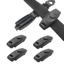 Car Seat Belt Clip Adjuster – 4 Pack Universal Car Seat Belt Adjuster for Women & Kids, Black Seatbelt Clips for Adults, Comfortable Neck Shoulder Strap Positioner Safety Lock Clips