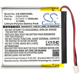 Cameron Sino Battery for Sony WH-1000MX4, WH-1000xM3, WH-CH710N/B PN: 1588-0911, LIS1662HNPC, SM-03, SP 624038 1000mAh / 3.70Wh