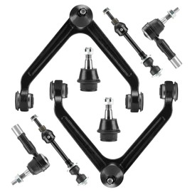 2WD Front 8pc Suspension Kit for 02-05 Dodge Ram 1500 2002 2003 2004 2005 2 Upper Control Arms w/Ball Joint 2 Lower Ball Joints 2 Outer Tie Rods 2 Sway Bars Replacement