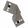 texpot Table Runner 40 x 140 cm with Embroidery Black