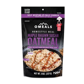 OMEALS Maple Brown Sugar Oatmeal MRE-Extended Shelf Life-Fully Cooked w/Heater-Perfect for Outdoor Enthusiasts, Travelers, Emergency Supplies-USA Made