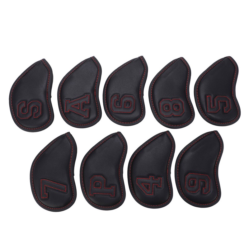 9Pcs/Set Golf Iron Head Covers Waterproof Sunscreen Golf Iron Covers