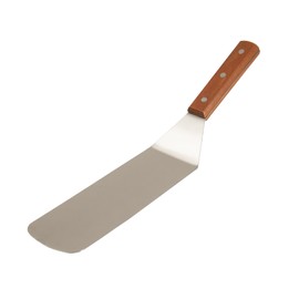 Update International WTHD-6 Stainless Steel Hamburger Turner with Wood Handle, 12-Inch