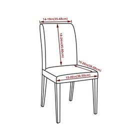 Trimming Shop Chair Covers for Dining Chairs 6 White Dining Room Chair Covers Slipcovers Stretch Removable Washable Dining Chair Protector Seat Slipcover for Hotel, Banquet, Kitchen, Restaurant, Home