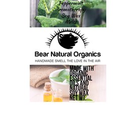 Aromatherapy Therapeutic Grade Peppermint Essential Oil Soy Wax Melts 1 Pack with 6 Cavity Great for Electric or Oil Warmers