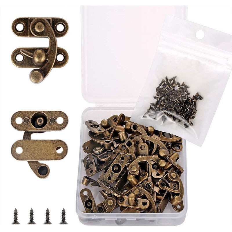 20 Pieces Jewelry Box Hinges and Latches - Thickened Solid