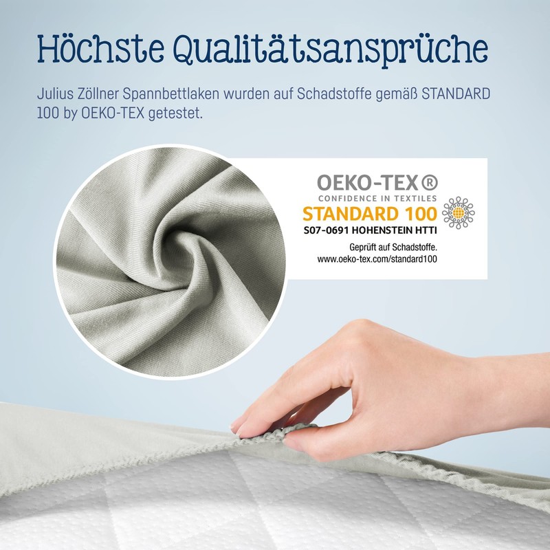Julius Zöllner Jersey Fitted Sheet for Cots and Bassinets, 90