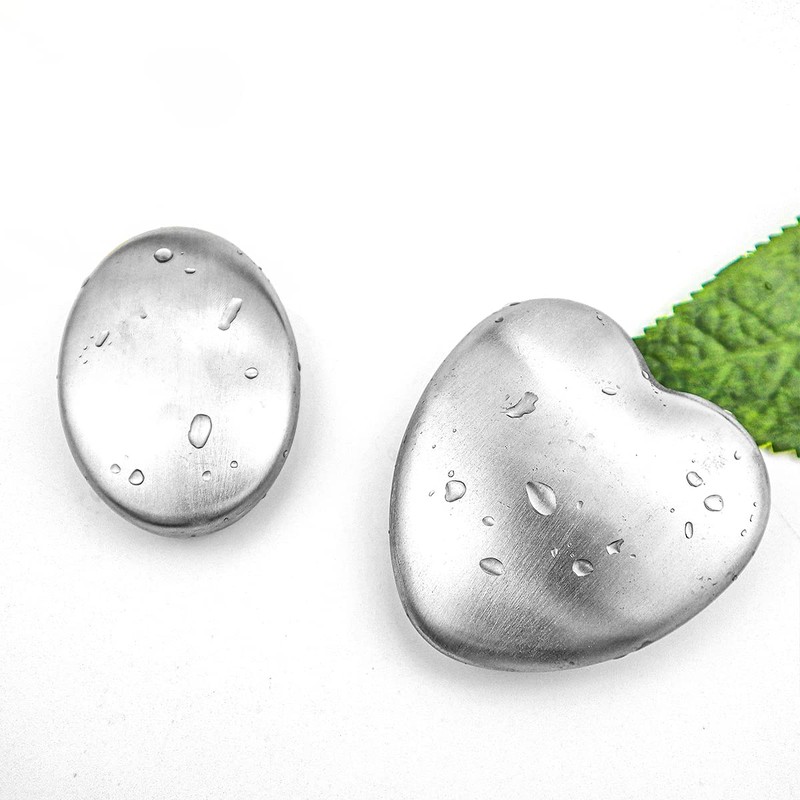 LEEFONE 2 PCS Stainless Steel Soap, Magic Metal Odor Remover