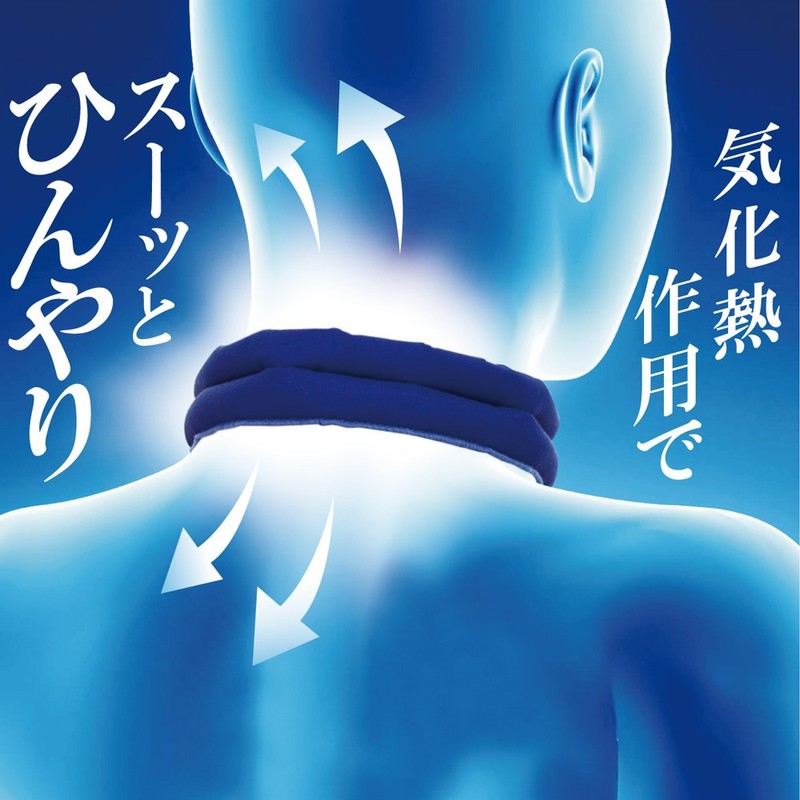 Daisaku Shoji MCFT6-NBR Cooling Neck Cooler, Navy, M, Normal, Magicool