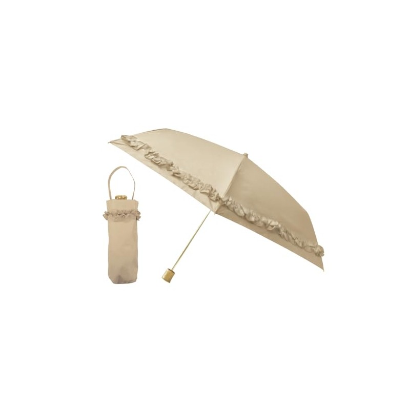 Kamio Japan Parasol, Full Light Blocking, Folding Umbrella, 3 Tiers,