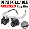 High Definition Optical Head Wearing Magnifying Glass, with 8x, 23x