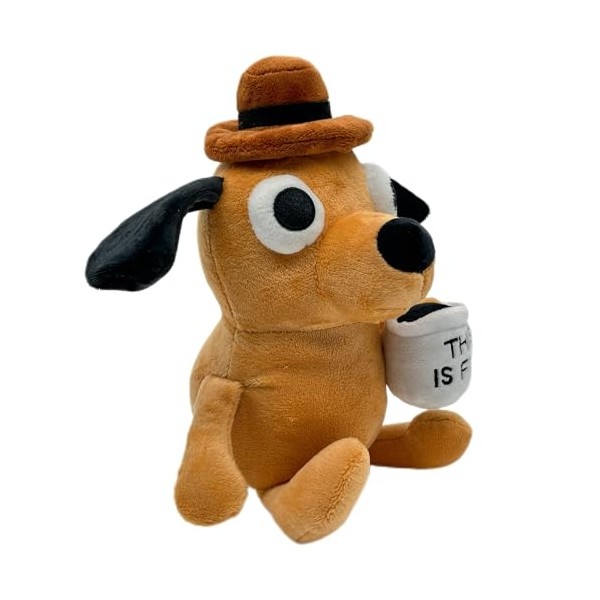 This is Fine Dog Plush, 11" inches Sized, Funny Coffee