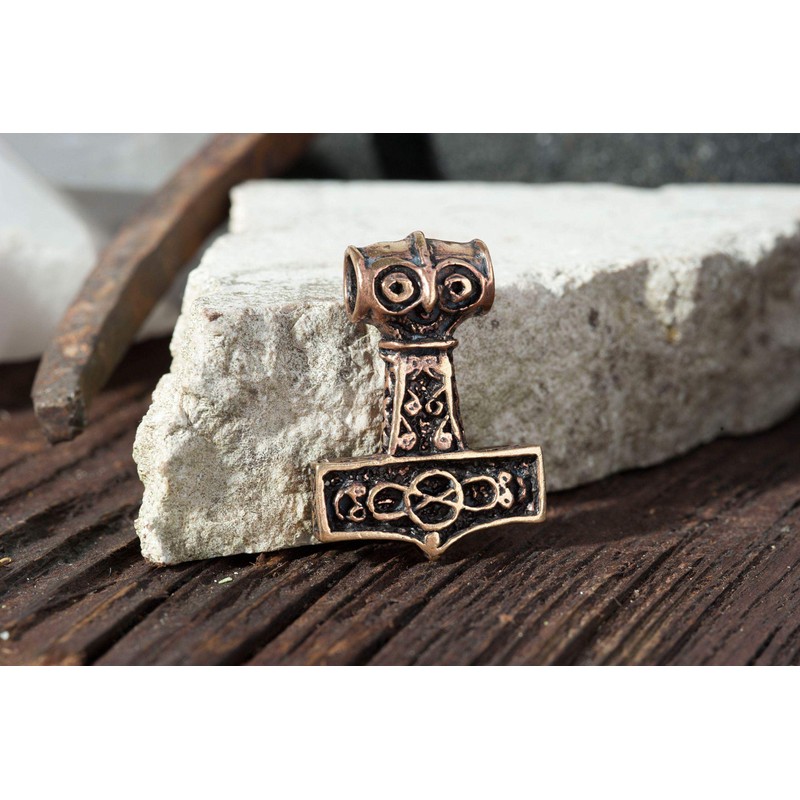 Windalf Thor's Hammer Bronze Pendant Mjölnir 3.5 cm Amulet Viking