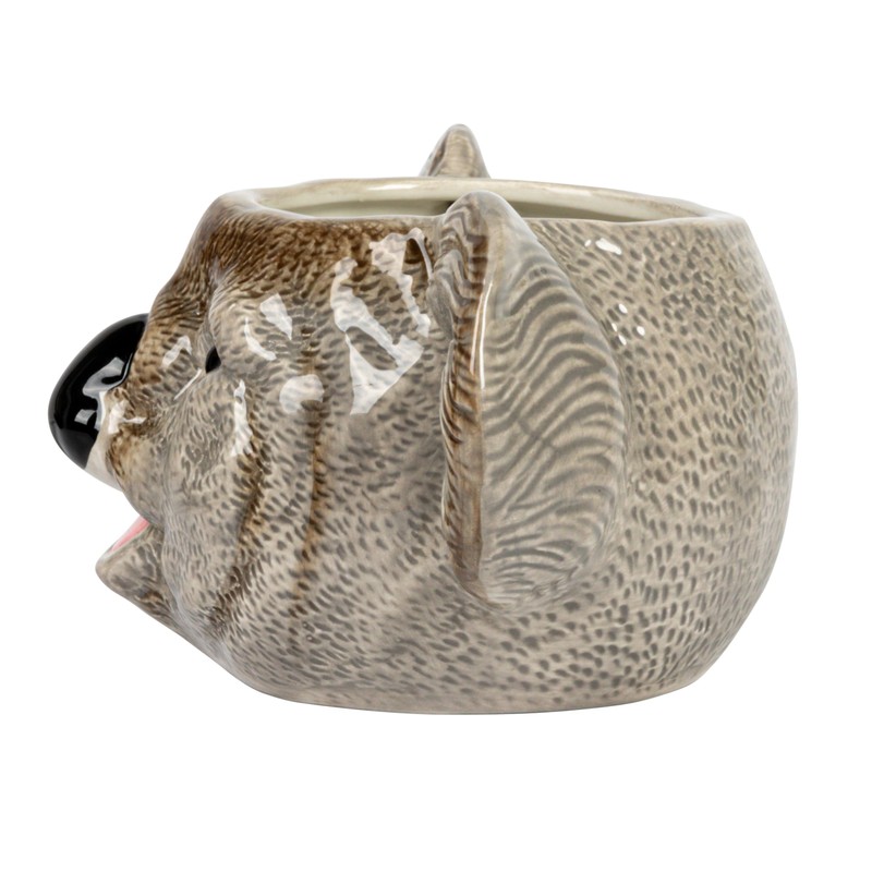 Creative Co-Op 7.75 Inches Round Ceramic Koala Head, Holds 5