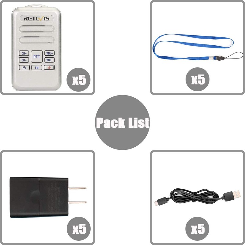 Retevis RT20 Small Walkie Talkies for Adults, Mini Size Portable