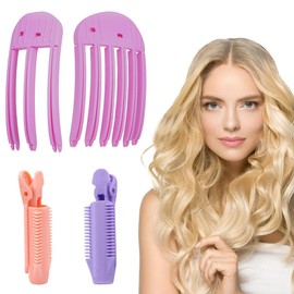 Volume Clips Hair Volume Clip, Hair Volume Roller Clip Root Volume Clips for Hairline Volume Hairline Clips Fixed Forehead Hair Pin Heatless Curling Comb for Hair Styling Tools, Pack of 4