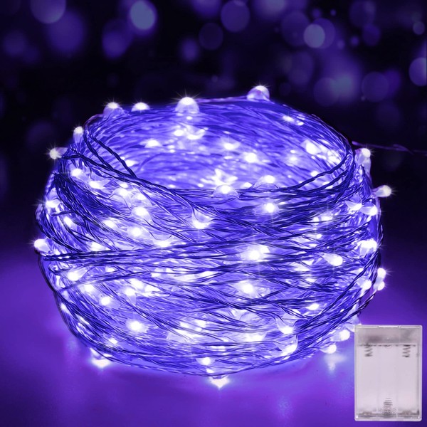 Led Fairy Lights Battery Operated, 16.4FT LED UV Black Lights,