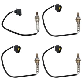 TRQ 4 Piece O2 Oxygen Sensor 4 Wire Compatible with 2005-2006 Dodge Ram 1500, 2005-2006 Jeep Grand Cherokee, 2005-2006 Jeep Liberty, 2006 Dodge Charger, 2006 Dodge Durango, 2006 Dodge Magnum