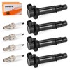 4Pcs Ignition Stick Coils w/Spark Plug For Yamaha YZF-R6 1999-2002