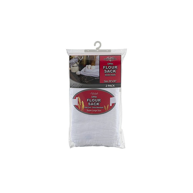 Royal Crest Lifestyle Flour Sack Super Large Size Solid White