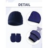 KEOYA 4 Sets Newborn Fetal Cap Gloves Hats and Mittens