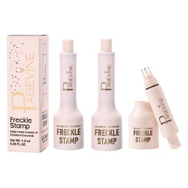Upgrade Faux Freckle Stamp Pen–Liquid Freckle Marker with Multi-Prong Soft Tip, Air Cushion Applicator for Natural Sun-Kissed Look, Long-Lasting Freckle Makeup Tool(1#LIGHT+3#DARK)