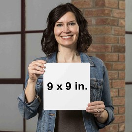 ComplianceSigns.com Restroom Sign, ADA-Compliant Braille and Raised Letters, 9x9 in. White on Navy Acrylic with Adhesive Mounting Strips