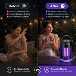 Solar Bug Zapper Garden Light for Outdoor Use – Rechargeable LED Insect Trap for Patio, Yard & Porch