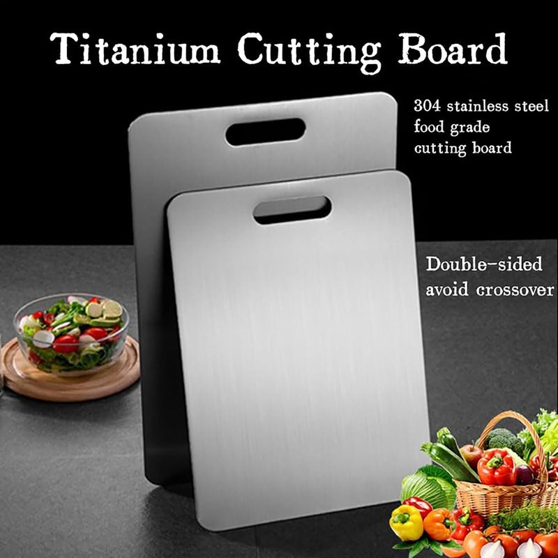 Titanium Cutting Board, tablas para picar cocina, 304 Tabla de