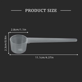 Measuring Spoon, Dosing Spoon 5 g, Transparent with Scale 2 g, 3 g, 4 g Scales (White)