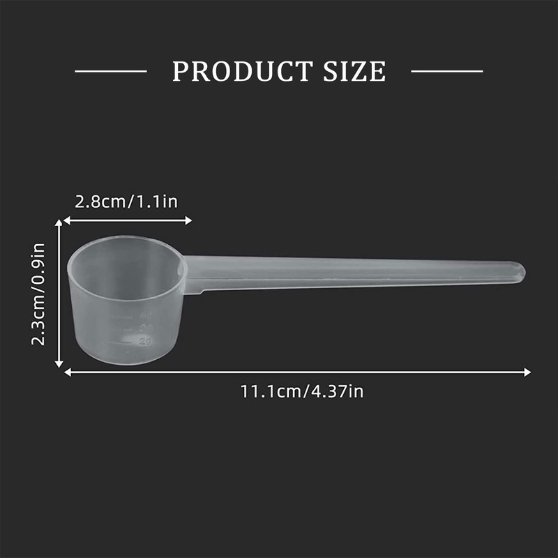 Measuring Spoon, Dosing Spoon 5 g, Transparent with Scale 2