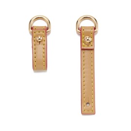 DEVPSISR 2Pcs Vachetta Leather D Rings for Purse,Undamaged D Rings Connector Purse Making Supplies(Style I，Beeswax Color)